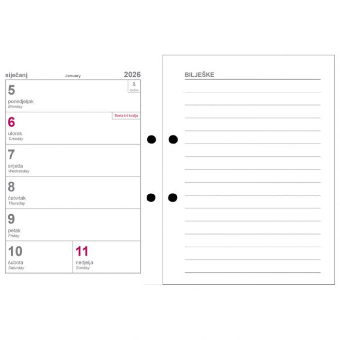 ULOŽAK ZA STOLNI KALENDAR-POSEBNE RUPE 4,5 CM