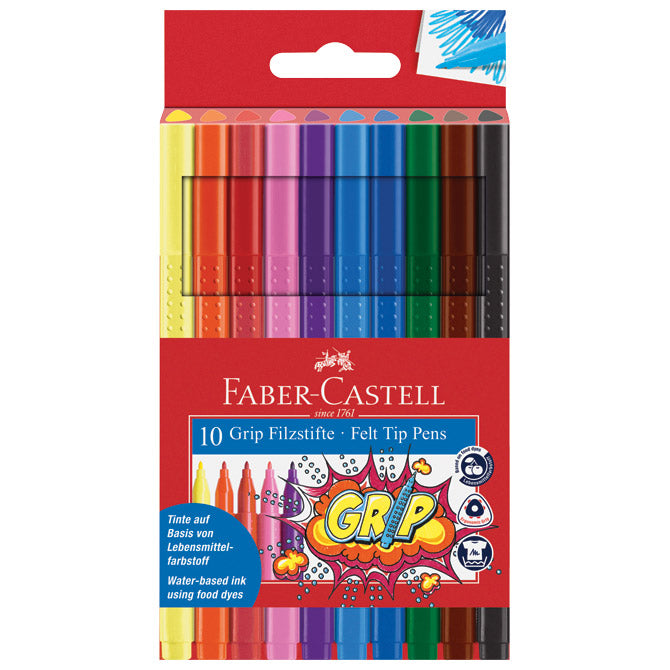 Flomaster školski  10boja grip faber castell 155310 blister