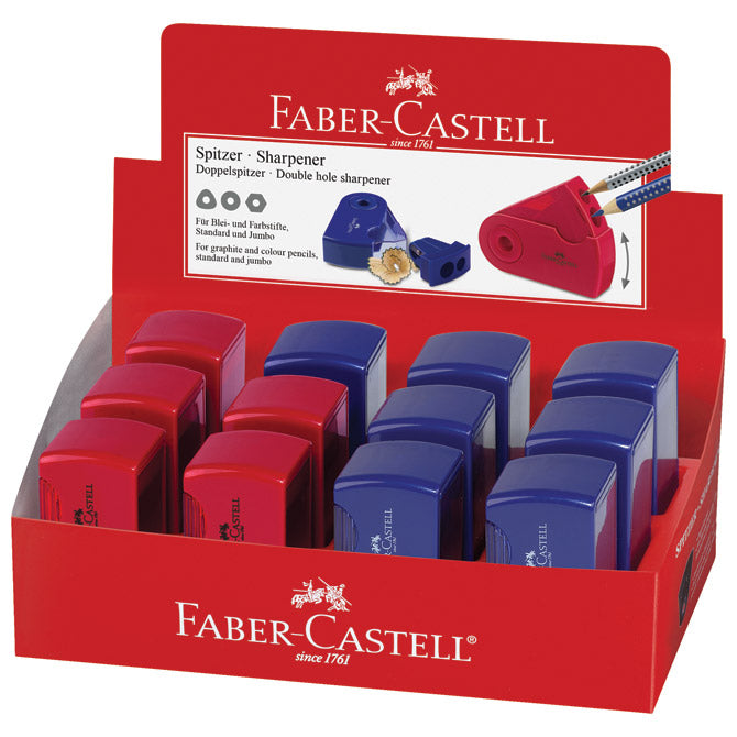 ŠILJILO PVC S PVC KUTIJOM 2RUPE SLEEVE TWIN FABER CASTELL 182701 SORTIRANO