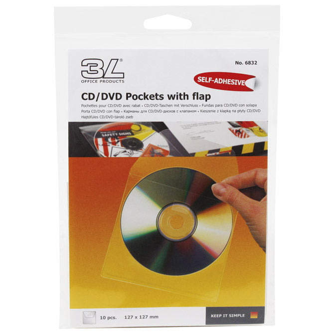 ETUI ZA 1 CD PP SAMOLJEPLJIV S KLAPOM PK10 3L.(DJOIS)6832-10 BLISTER