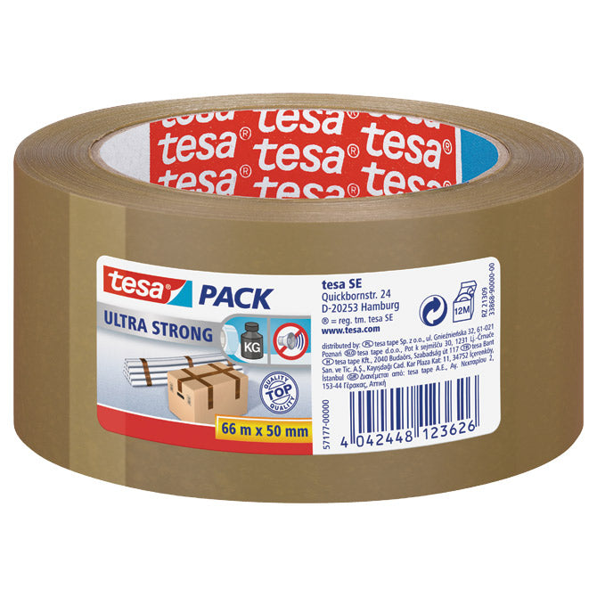 Trak lepilni 50mm/66m pvc guma ultra močan tesa 57177-00000-11 rjava