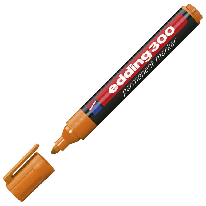 Marker permanentni 1,5-3mm okrogla konica edding 300 oranžna