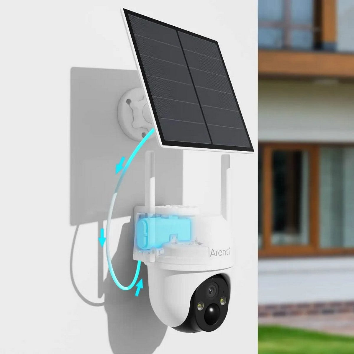 ARENTI GO2T komplet sa solarnim panelom, punjivom baterijom, Wi-Fi 2K kamerom