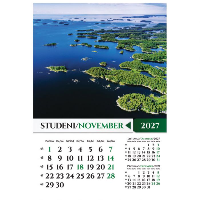 KALENDAR "PRIRODA 2027" 13 LISTOVA, SPIRALA