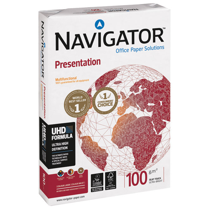 PAPIR ILK NAVIGATOR A3 100G PRESENTATION PK500 SOPORCEL
