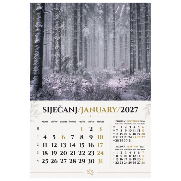 KALENDAR "ŠUMSKA PRIČA 2027" 13L, SPIRALA