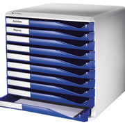 ŠKATLA Z 10 PREDALI FORM SET LEITZ 52810035 MODRA