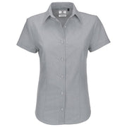 KOŠULJA ŽENSKA KRATKI RUKAVI B&C OXFORD 135G SREBRNA 3XL!!
