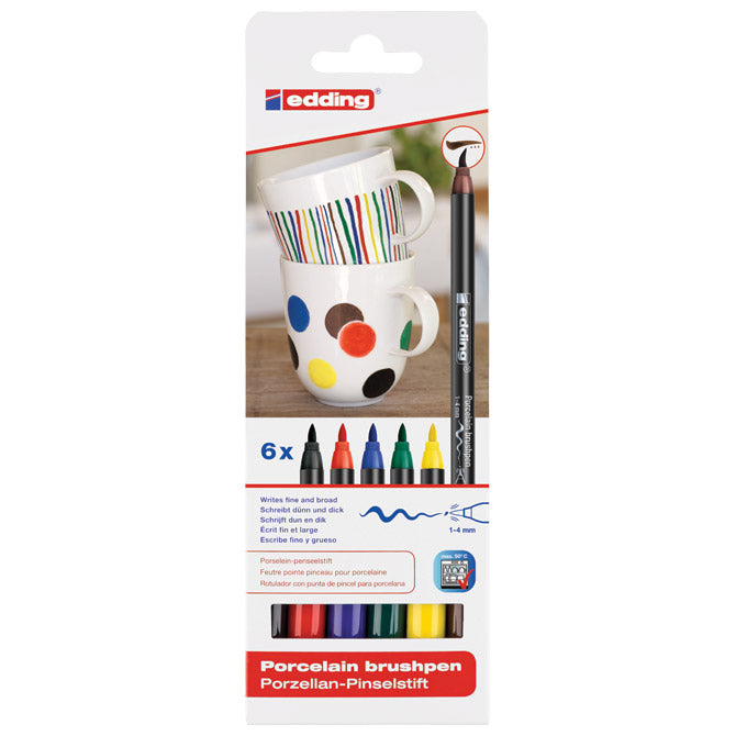 Marker brushpen za porculan-keramiku 4200/6 edding family cool blister