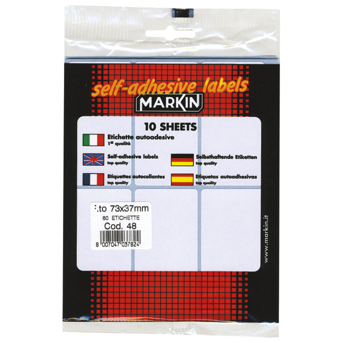ETIKETE SLEP  73X37MM PK10L MARKIN 10048 BLISTER