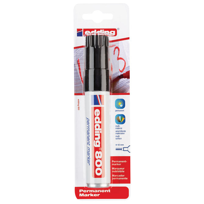 Marker permanentni 4-12mm edding 800/1 crni blister
