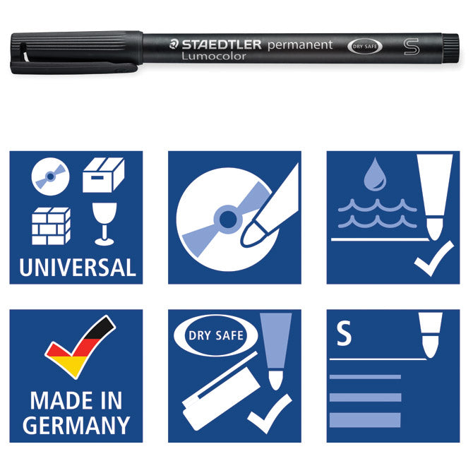 MARKER PERMANENTNI 0,4MM RECIKLIRANI LUMOCOLOR STAEDTLER 313-3 PLAVI