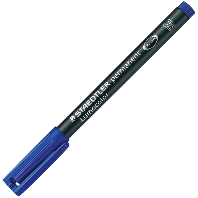 Marker permanentni 1mm lumocolor staedtler 317-3 modri