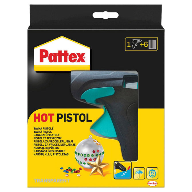 Pištola za lepilo na kartuše plus 6 kartuš pattex henkel 2112980 blister