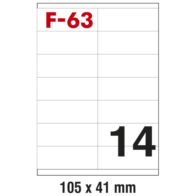 ETIKETE ILK 105X41MM PK100L FORNAX F-63