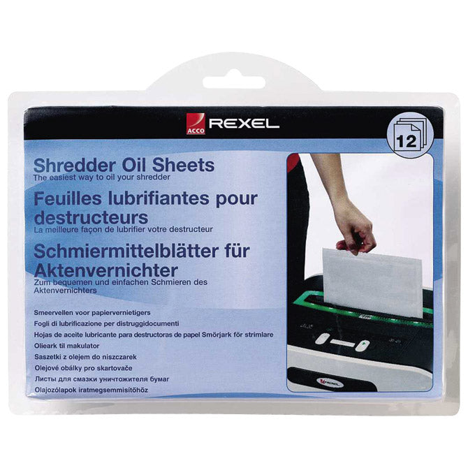 LIST NAMAZAN Z OLJEM ZA MAZANJE UNIČEVALCEV A5 PK12 REXEL 2101948 BLISTER