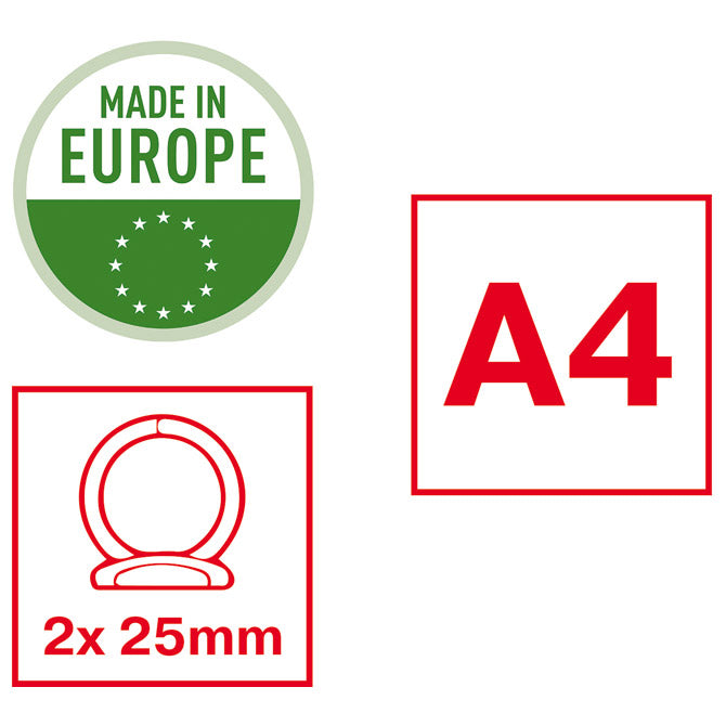 MAPA ULOŽNA 2RINGA-FI25MM/HRBAT-35MM A4 VIVIDA ESSELTE 14454 CRNA