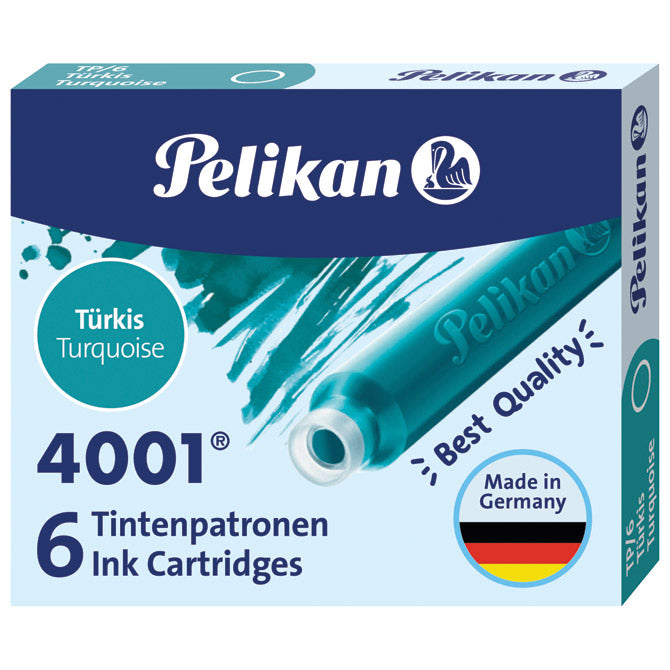Tinta za nalivpero patrone pk6 4001 pelikan 301705 tirkiz