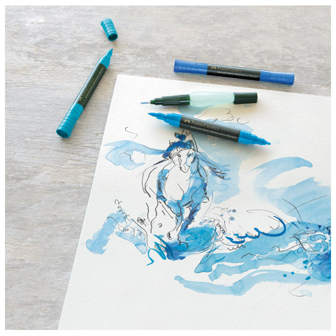 MARKER OBOSTRANI AKVAREL 10BOJA ALBRECHT DÜRER FABER CASTELL 160310 SORTIRANO