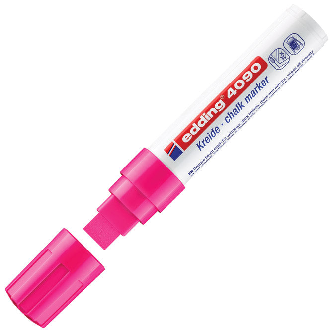 Marker-kreda za staklo 4-15mm edding 4090/1 neon rozi blister