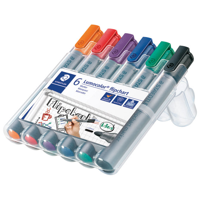 Marker flipchart 2mm pk6 lumocolor staedtler 356 wp6 sortirano