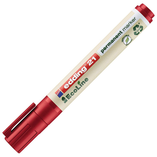 Marker permanentni 1,5-3mm okrugli vrh ecoline edding 21 crveni