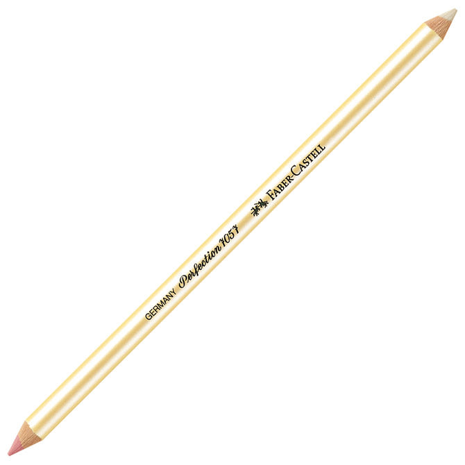 GUMICA U OLOVCI TINTA/GRAFITNA PERFECTION 7057 FABER CASTELL 185712 CRVENA-BIJELA