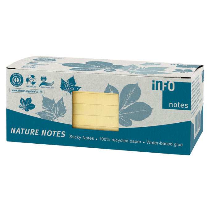 Blok samolepilen 75x75mm 12x100L Nature Global Notes 5654-11box rumen