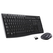TIPKOVNICA PLUS MIŠ BREZŽIČNA MK270 LOGITECH ČRNA