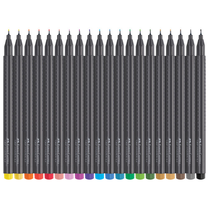 Flomaster fineliner 0,4mm grip 20boja faber castell 151620 sortirano blister