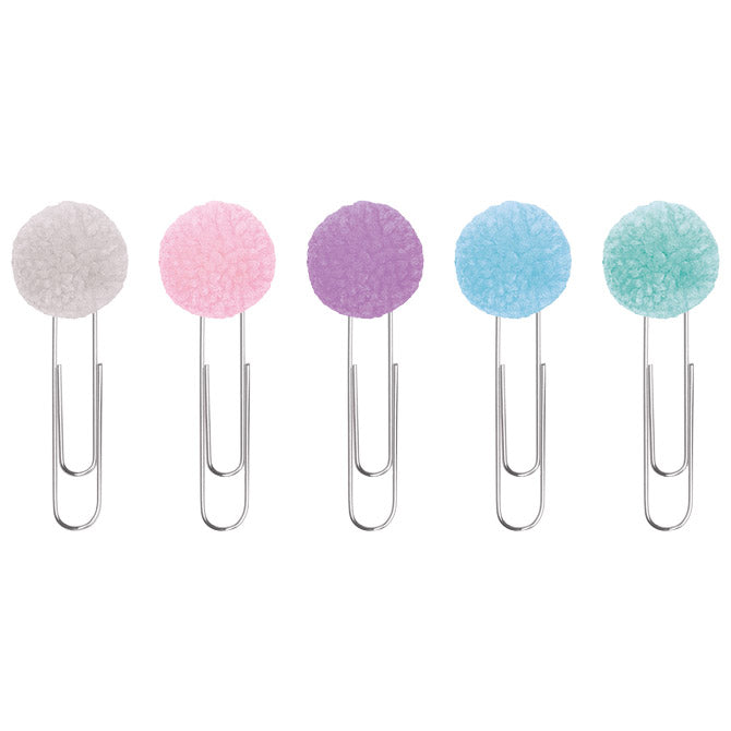 Spajalice ručne velike s pomponom pastel pk6 knorr prandell 21-2681101 blister