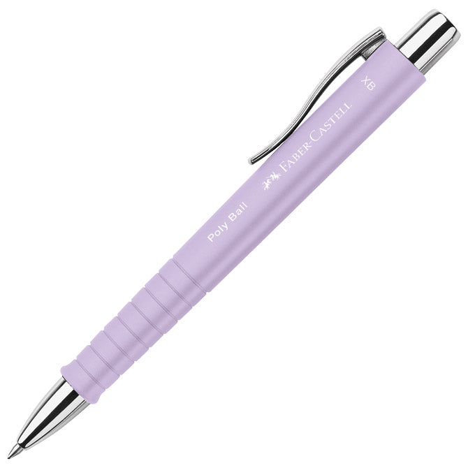 Kemični svinčnik gumiran poly ball xb faber castell 241104 lila