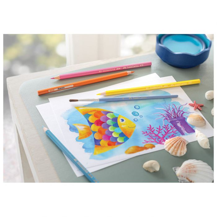 BOJE DRVENE-VODENE  36BOJE PLUS KIST PLUS ŠILJILO AQUARELL FABER CASTELL 114437 BLISTER