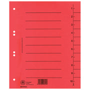 KARTONSKA PREGRADA A4 250G PK100 DONAU 8610001-04 RDEČA