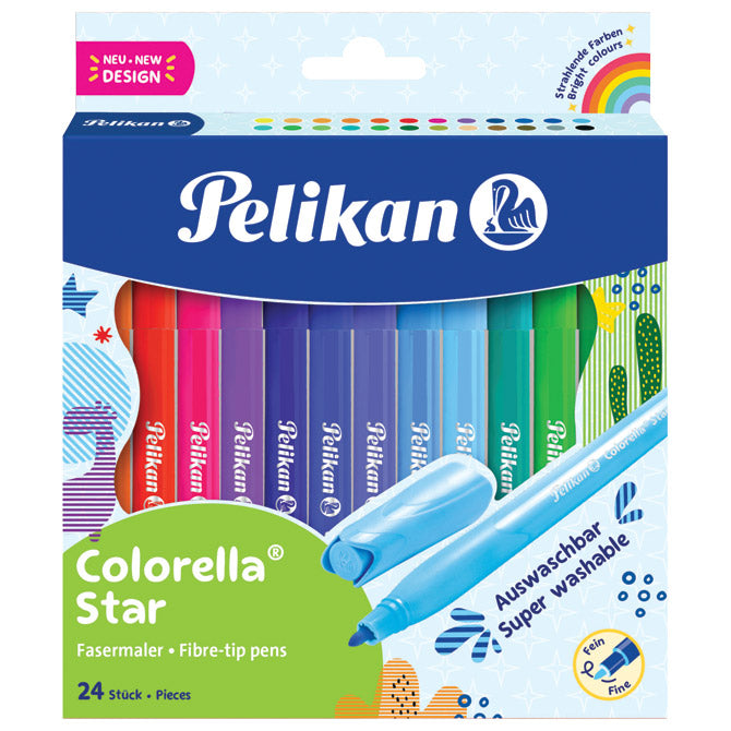 FLOMASTER ŠKOLSKI  24BOJE COLORELLA STAR PELIKAN 822312 BLISTER