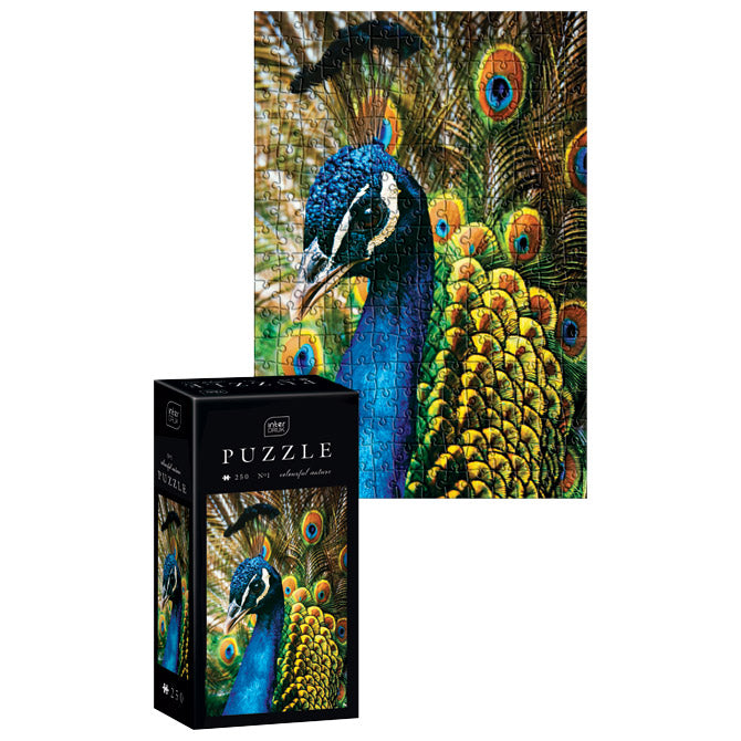 PUZZLE 250 KOM COLORFUL NATURE 1 PEACOCK INTERDRUK