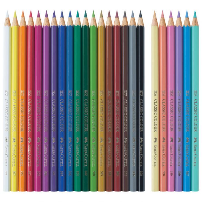 BOJE DRVENE  18BOJA  PLUS 6BOJA DRVENIH PASTEL UNICORN FABER CASTELL 111221 BLISTER
