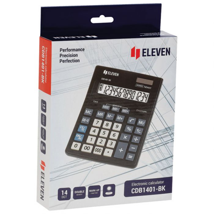 KALKULATOR KOMERCIJALNI 14MJESTA ELEVEN CDB-1401 BK CRNI