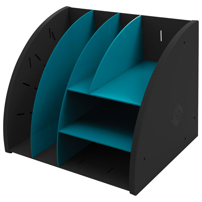 ORGANIZATOR NAMIZNI S 6 PREDALI PVC NEO-DECO EXACOMPTA 394505D ČRN/S.PLA