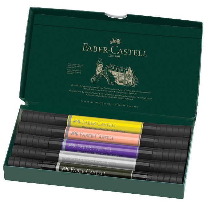 MARKER OBOSTRANI PITT ARTIST 5BOJA FASHION INDIA INK FABER CASTELL 162006 SORTIRANO
