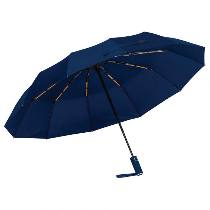 KIŠOBRAN RUČNI SKLOPIVI AUTOMATIK S GUMENOM DRŠKOM OMAHA TAMNOPLAVI