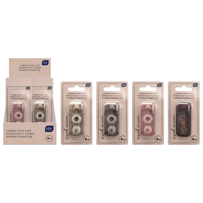 KOREKTOR ROLER 4,2 MMX6M MINI SATIN GOLD INTERDRUK SORTIRANO BLISTER