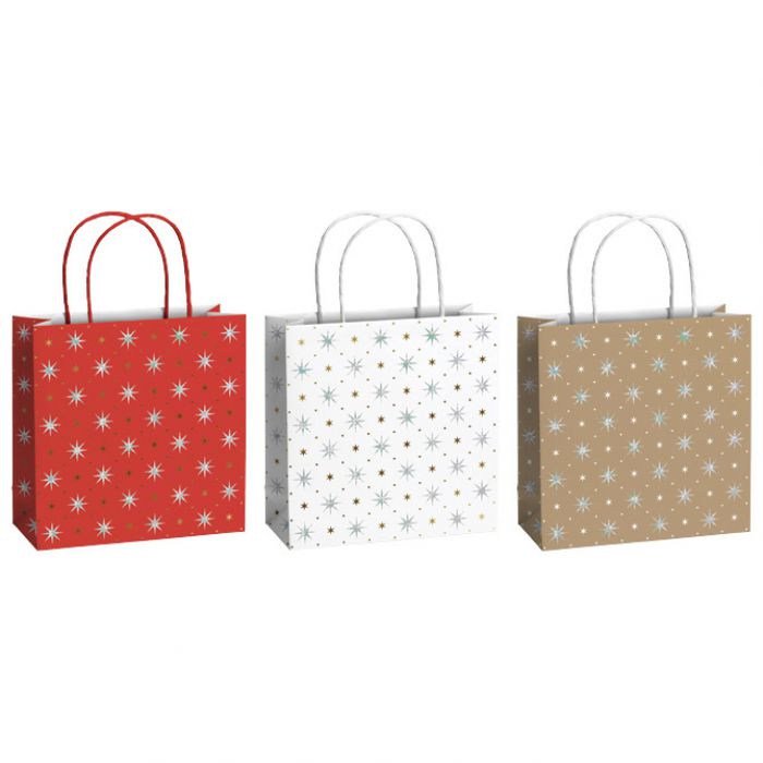 VREĆICE UKRASNE 20X20X8 CM NOVOGODIŠNJE STEWO 5115 99 SORTIRANO