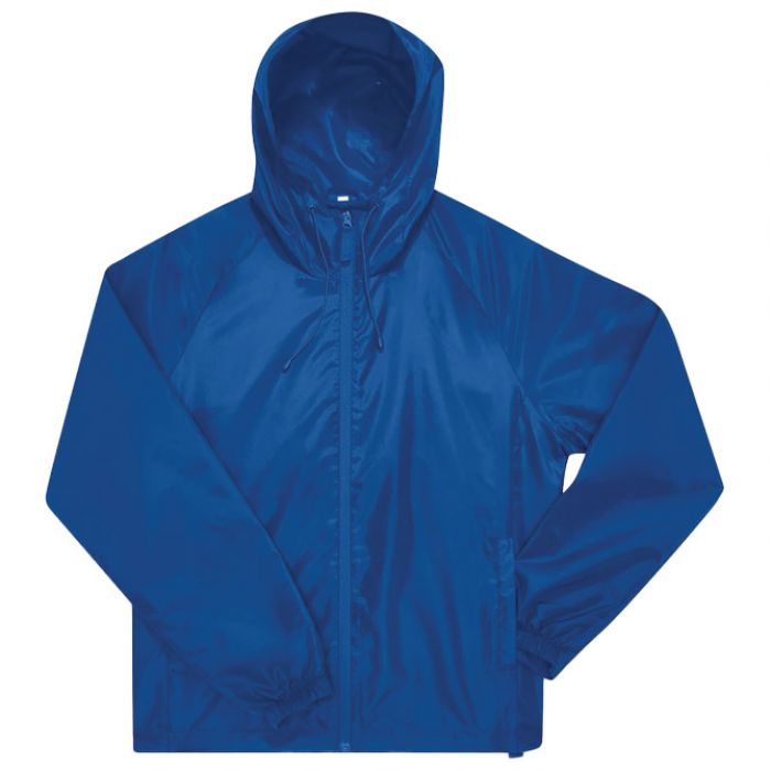 VJETROVKA S KAPULJAČOM ZIP UNISEX B&C # RESET LINED WINDBREAKER TAMNO PLAVA S
