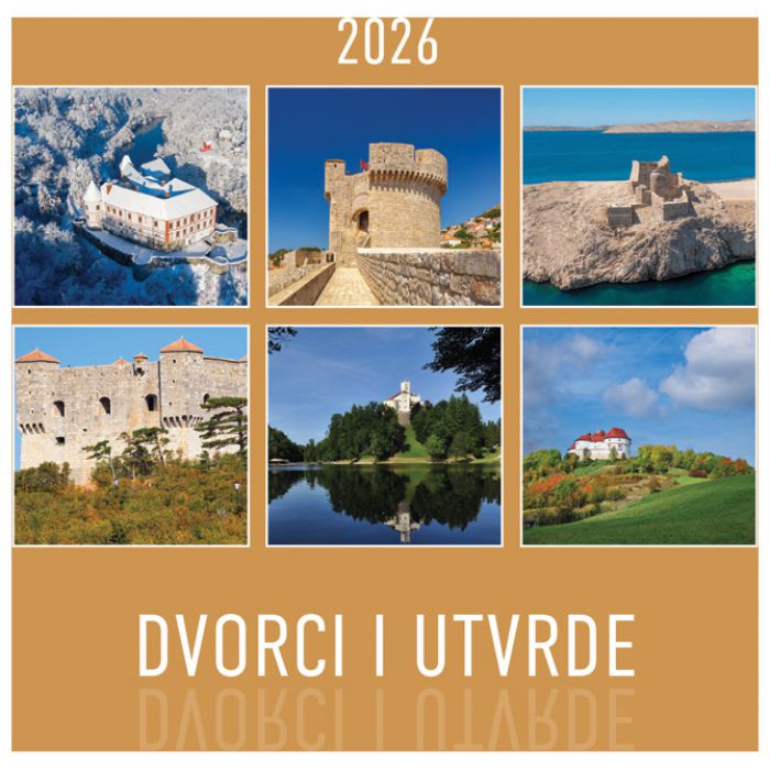 KALENDAR "DVORCI I UTVRDE 2026" 13 LISTOVA, SPIRALA