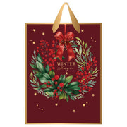 VREĆICE UKRASNE 26,5X33X13CM NOVOGODIŠNJE BURGUNDY INTERDRUK * DO ISTEKA ZALIHA
