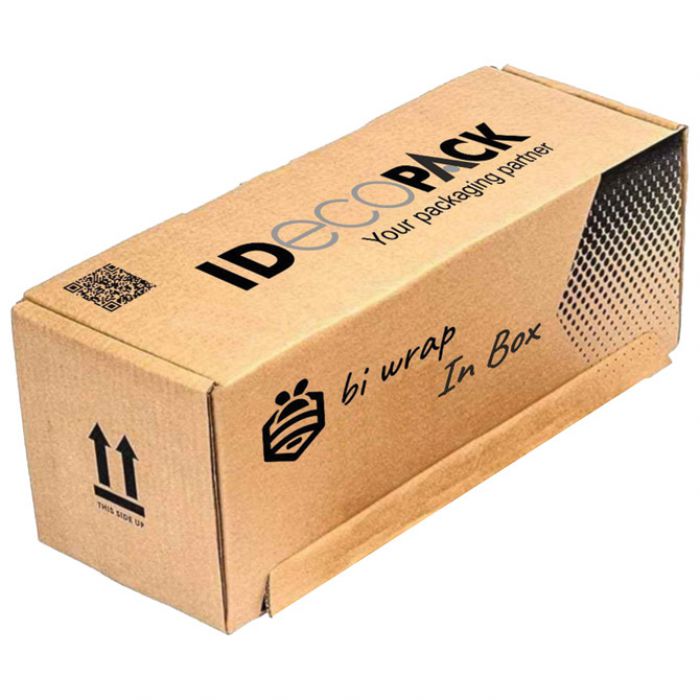 PAPIR OMOTNI SAĆASTI ROLA 80G 38CMX50M "BI WRAP BOX" SMEĐI - U KUTIJI