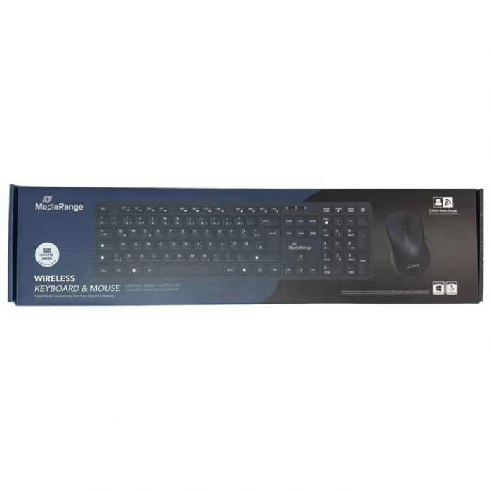 TIPKOVNICA  PLUS  MIŠ BEŽIČNI MROS107 (HR) SLIM CRNA