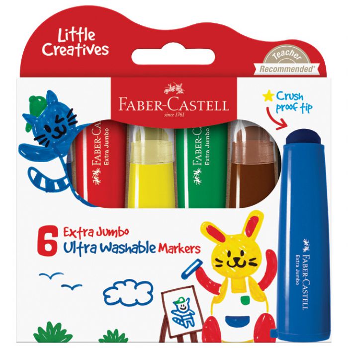 FLOMASTER ŠKOLSKI  6BOJA JUMBO EXTRA FABER CASTELL 155209 BLISTER