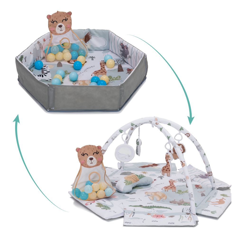 Fillikid edukativna igraonica za bebe Colourful Wildlife s lopticama